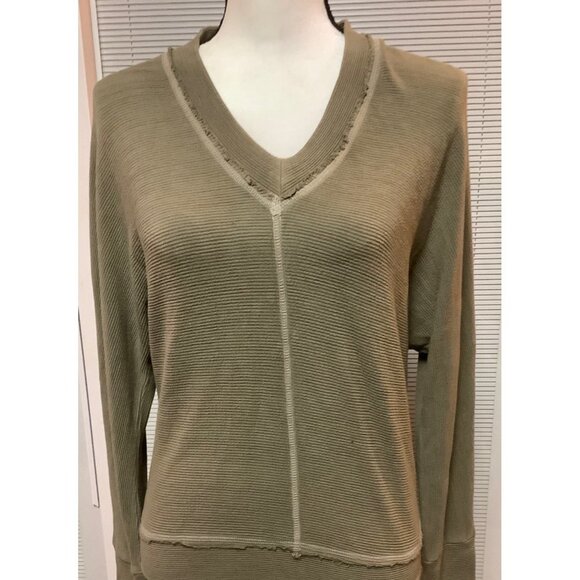 Red Haute Olive Green Waffle Knit Top -- THUMBHOLE -- NWT - Picture 1 of 8